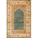Small Scatter Size Antique Turkish Angora Oushak Islamic Prayer Rug