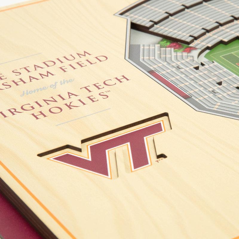 Virginia Tech Hokies 5-Layer StadiumView 3D Wall Art