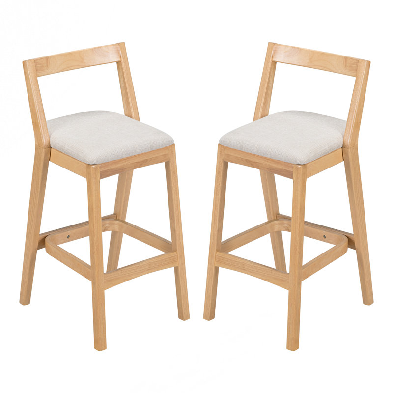 Rubberwood Barstool, Natural