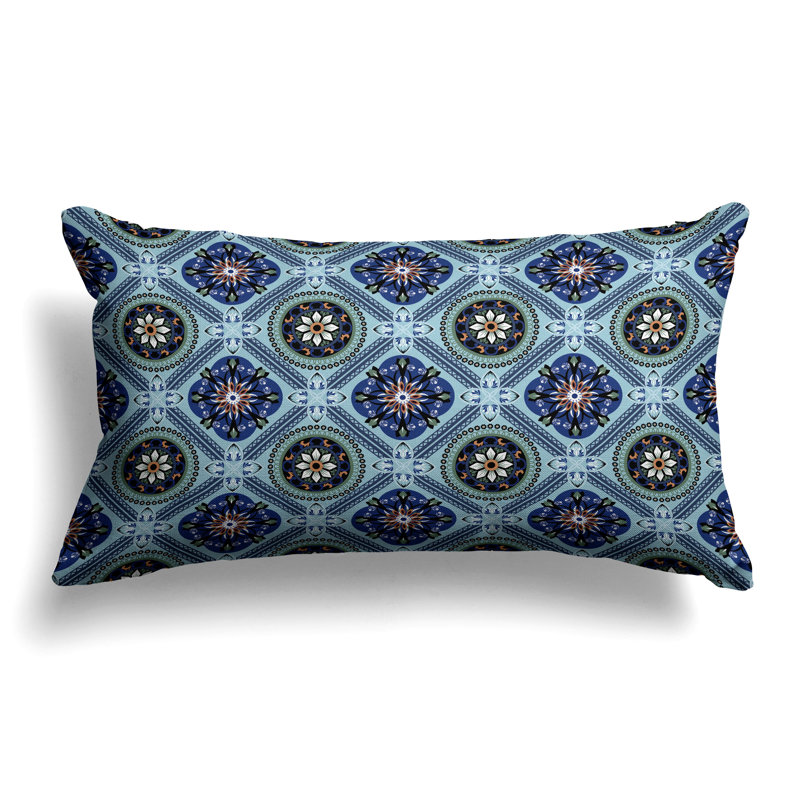 Coussin Mandala, Bleu / Vert