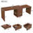 L-Shaped 360° Rotating Desk with Drawers
