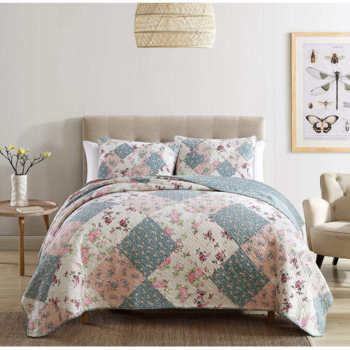 Rosalind Wheeler Anajulia 100% Cotton Quilt Set | Wayfair