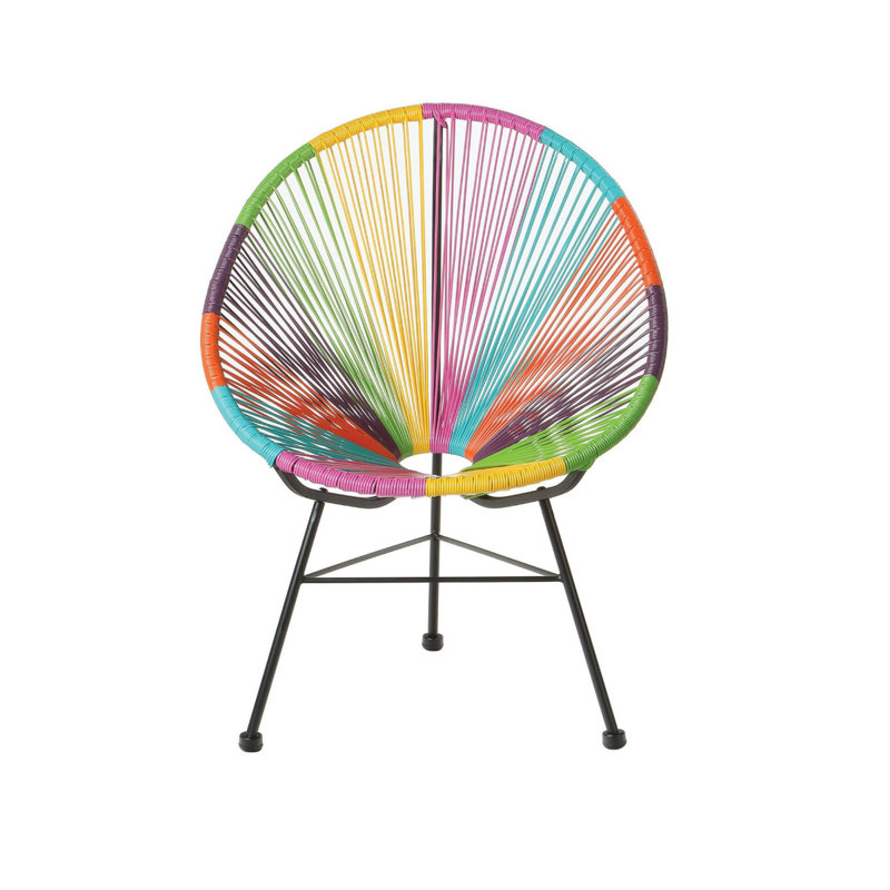 Chaise Acapulco, Cadre multicolore / noir
