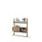 Besnike 3 Low Bookcase in Oiled Oak - Stylish Storage with Sliding Doors