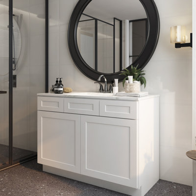 Homeibro Sink Base Cabinet, Soft Closing Doors, For The Laundry Room, Shower Room, Utility Room
