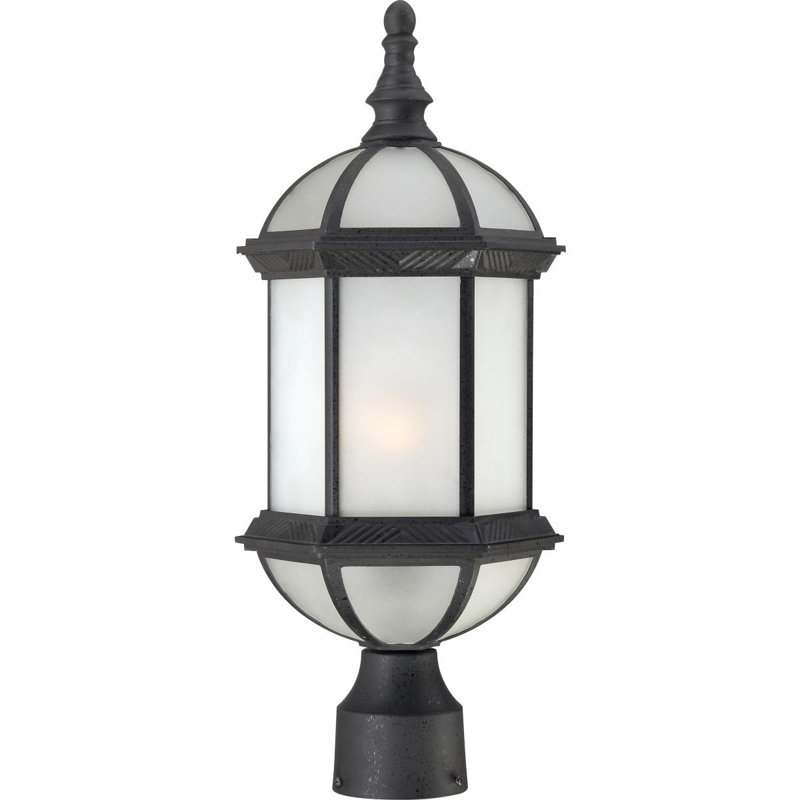 Quonset Lantern Head, Textured Black, Clear