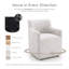 Chaise avec accoudoirs rembourrée avec roulettes Orya-1708436284