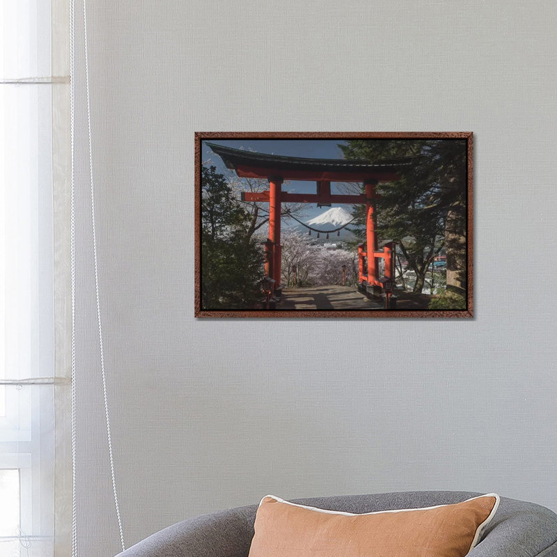 Spring In Japan XXVIII by Daniel Kordan - Print on Canvas, Classic Brown Wood Framed, 66.04 cm H x 45.72 cm W