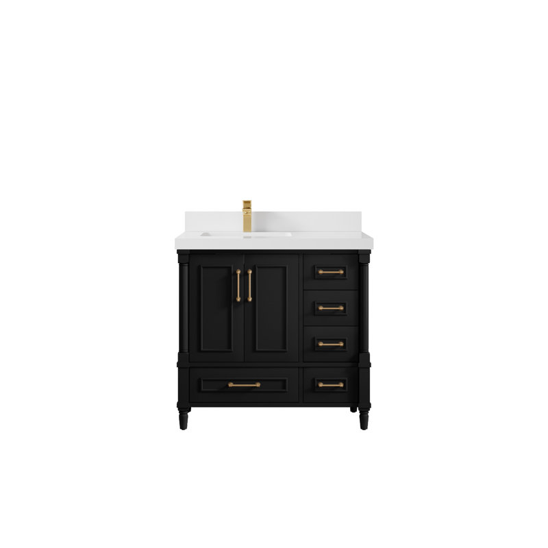 Ensemble de meuble-lavabo simple 36 po Aberdeen, Blanc