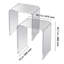 Tables de bout en C en acrylique, aucun assemblage requis