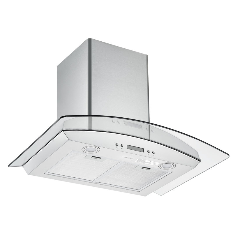 Ancona 30" Stainless Steel 620 CFM Convertible Wall Range Hood with Mesh Filter