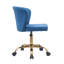 Chaise de bureau en velours Josephine avec base en chrome doré-1225834738