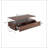 Modern Walnut Rectangular LED Lights Coffee Table with 2 drawers in 47.2"-1836429804