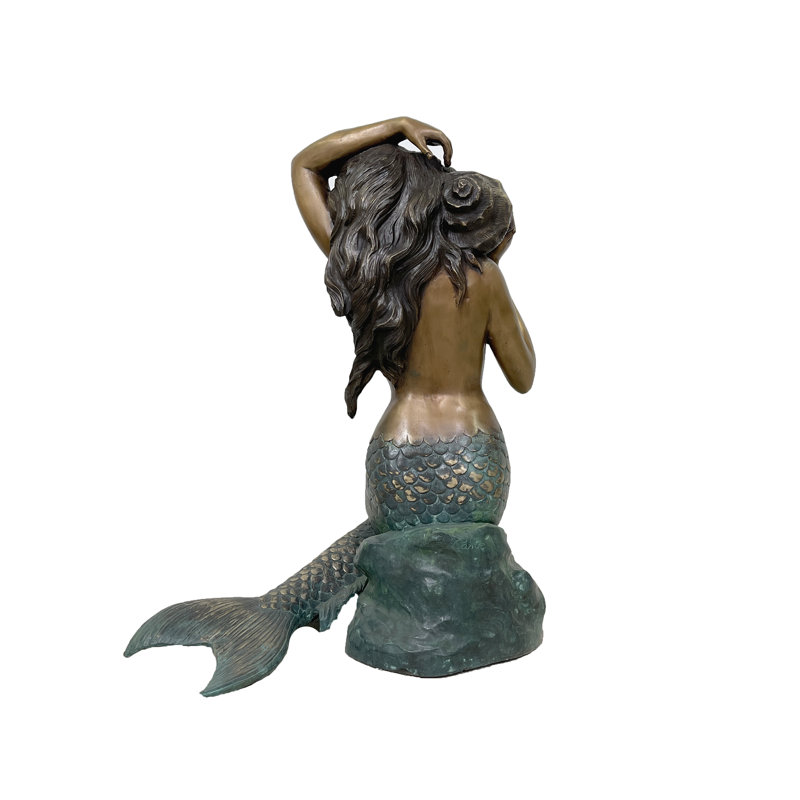 Sculpture bronze fontaine sirène