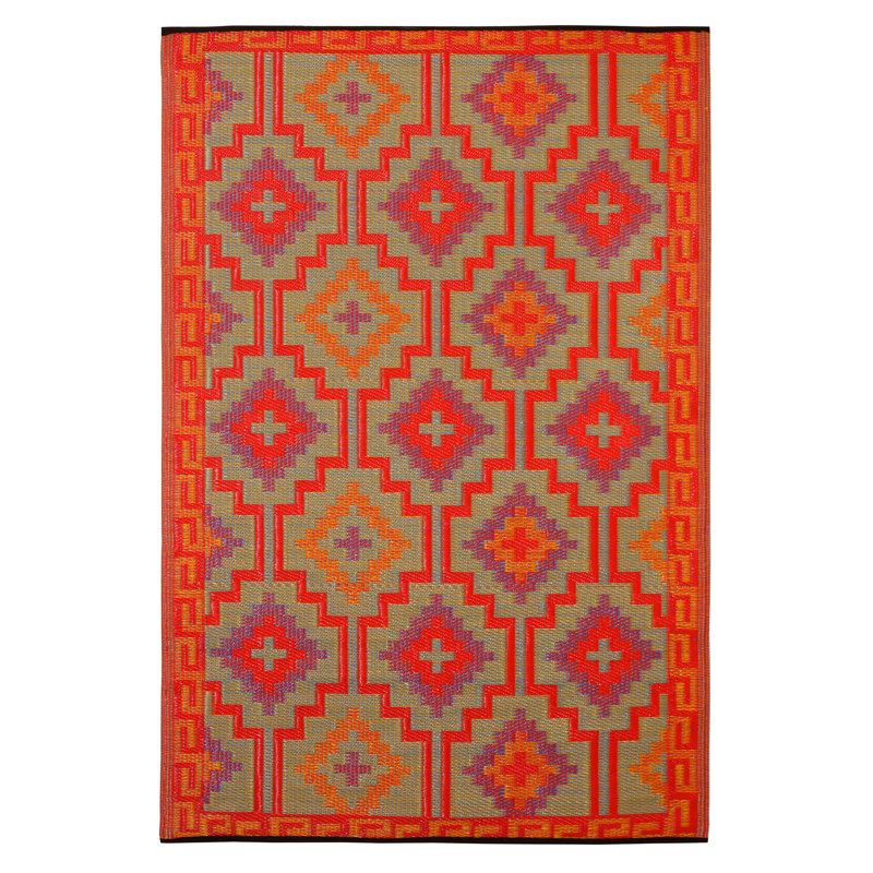 Aberdeen Geometric Indoor / Outdoor Area Rug, Rectangle 90 x 150cm
