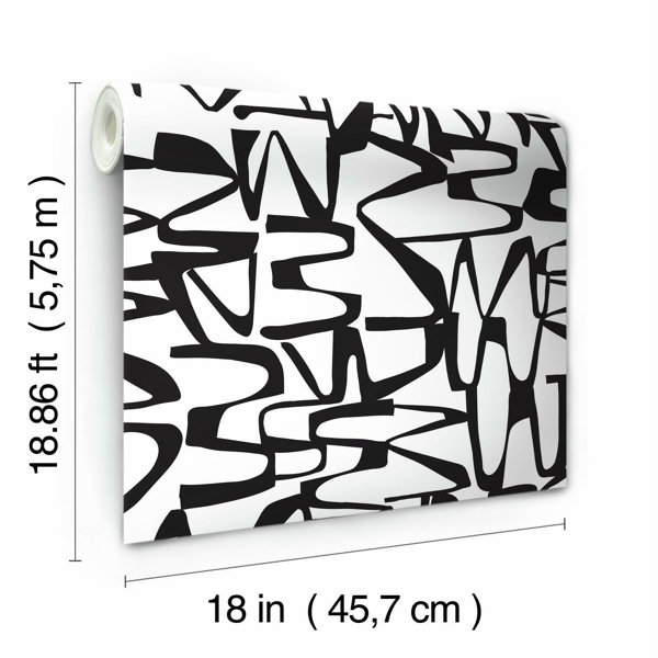 Room Mates Peel & Stick Abstract Roll | Wayfair