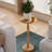 Modern Solid Wood Round Drink Table with Turned Pedestal Base, Natural Finish-36366219