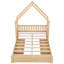 Lit plateforme en bois avec garde-corps et 2 tiroirs Wood House