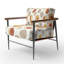 Chaise géométrique rembourrée - Fauteuil Boho-1089219612
