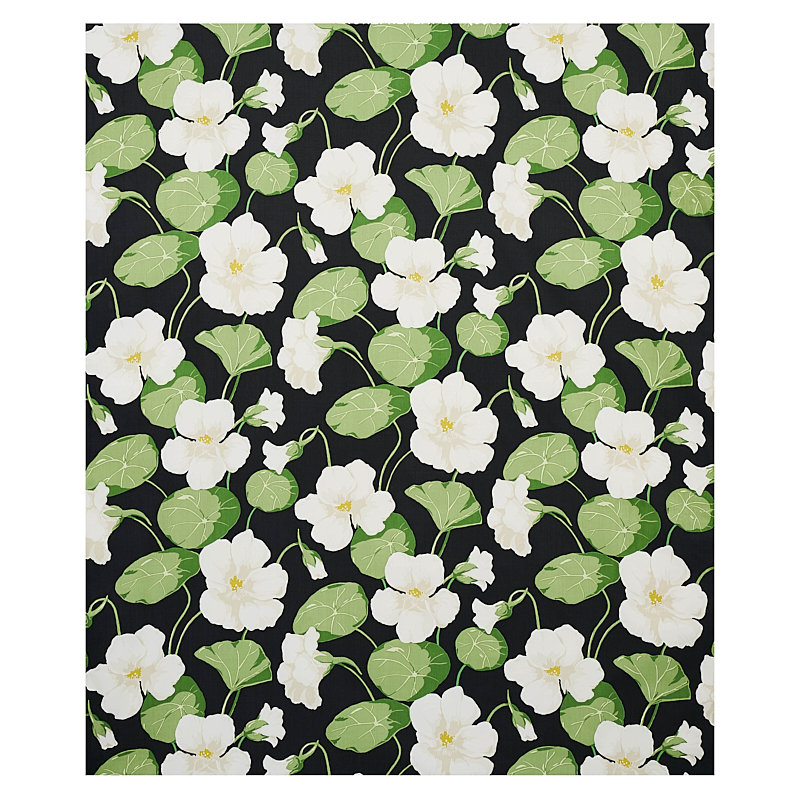Nasturtium Fabric, Noir
