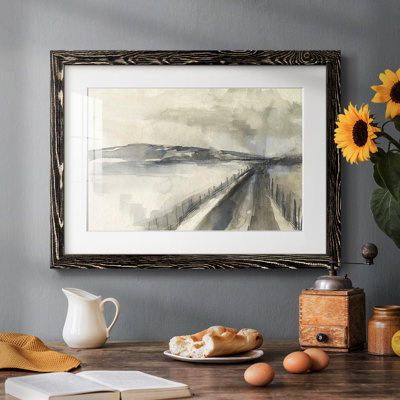 Voie de disparition II - reproduction encadrée rustique avec tableau mat