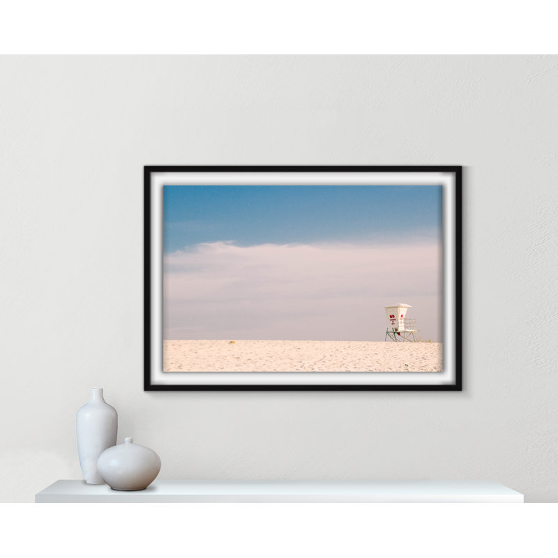 Resa Lifeguard Beach Days - Photographie de cadre photo, H 29,50 po x l 41,50 po x P 1,25 po, Noir satiné