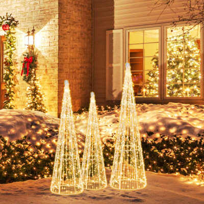 Lighted Artificial Pine Christmas Tree