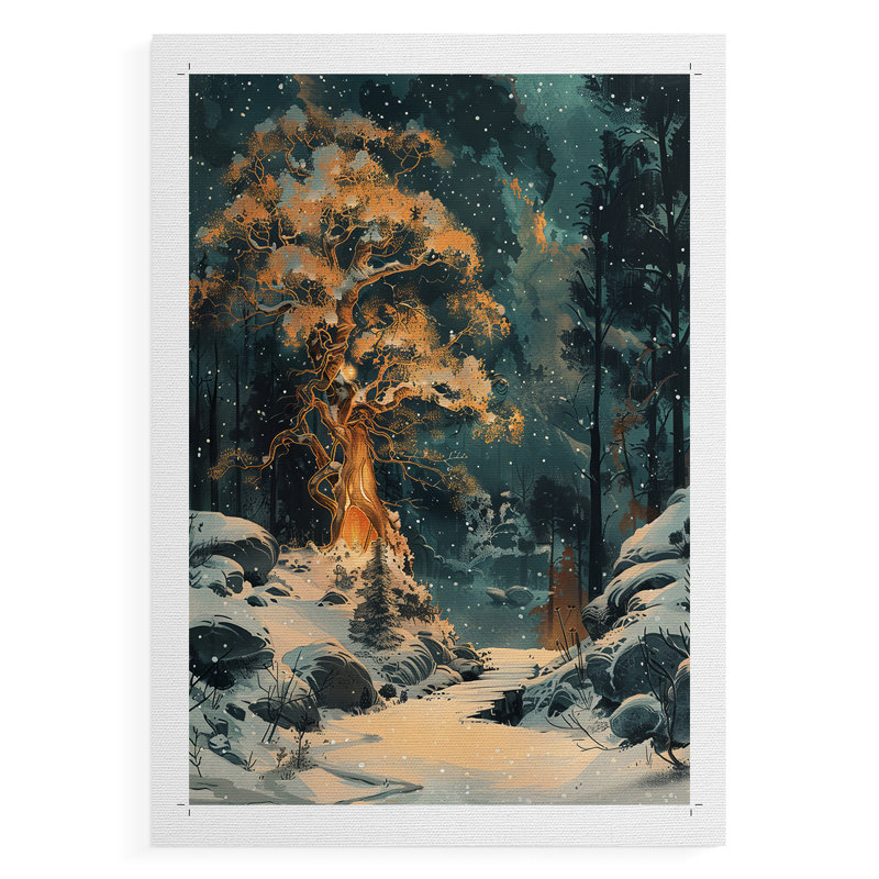 DCXV de Noël, impression sur toile seulement - NON CADRE, H 27 po x l 18 po