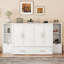 Grand lit escamotable avec tablettes, tiroirs et ports USB-118007991-118007992