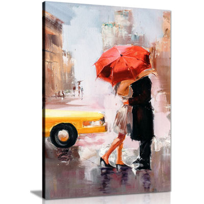 Dating Couple New York - Wrapped Canvas Print