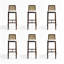 Chaise d'appoint en noyer massif (ensemble de 6)-1681149810-1681149823