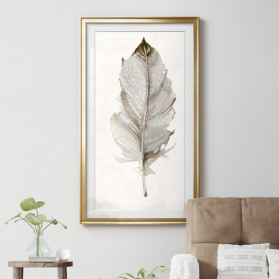 «Neutral Feather II», reproduction d'art graphique sur papier encadré