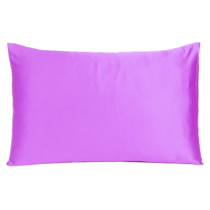 Taie d'oreiller en satin , Standard, Violet vif