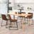 Faux Leather Upholstered Metal Side Chair-64827203
