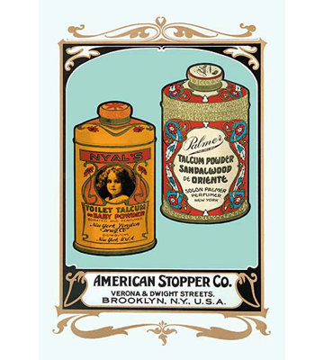 Nyals Talcum Baby Powder and Palmer Talcum Powder Sandalwood de Oriente Vintage Advertisement Nyals Talcum Baby Powder and Palmer Talcum Powder Sandalwood de Oriente Vintage Advertisement