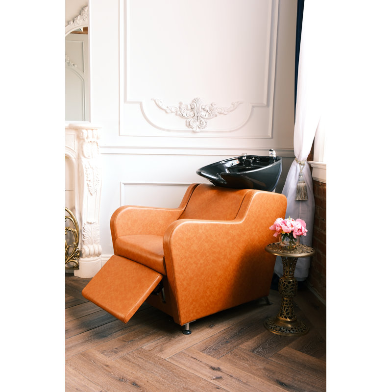Stanley Shampoo Backwash Unit, Camel Faux Leather