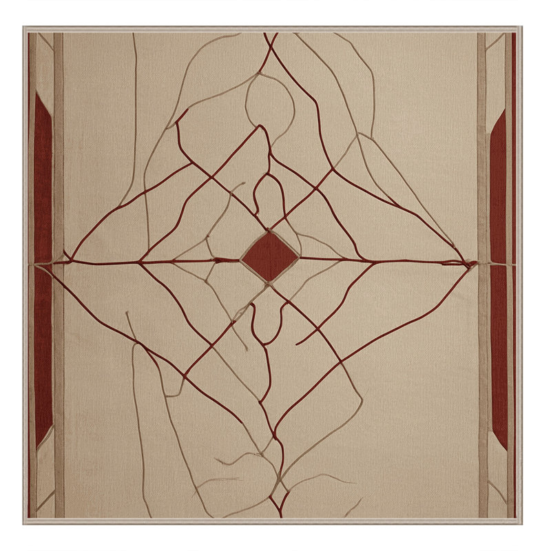 Linear Echoes Rug, Square 8'