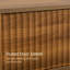 Mid-Century Walnut Coffee Table with Wave Fluted Doors and Open Shelf Storage