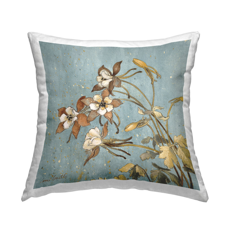 Coussin décoratif imprimé Rustic Blooming Buds par Lanie Loreth