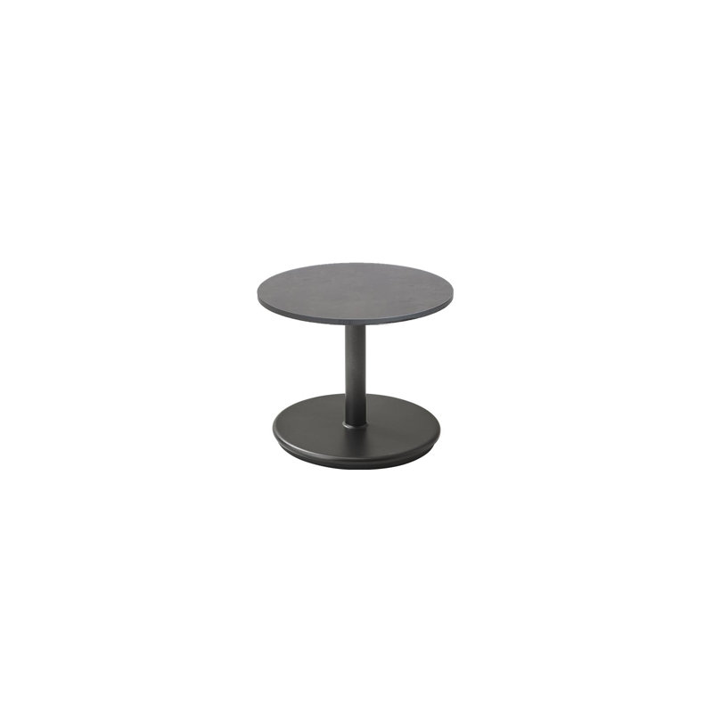 Go Outdoor Round, 15.8" H x 27.6" W x 27.6" D, Dark Gray, Black