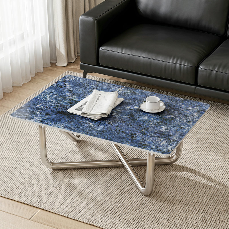 Rectangular Blue Sintered Stone Table Top Replacement Tabletop for Coffee/Dining Table