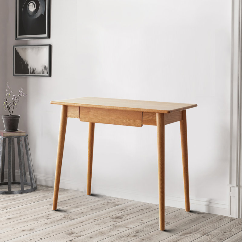 Isayiah Modern style wooden Rectangle Writing Desk with drawers for bedroom and study room, 29.93" H x 39.38" W x 21.66" D