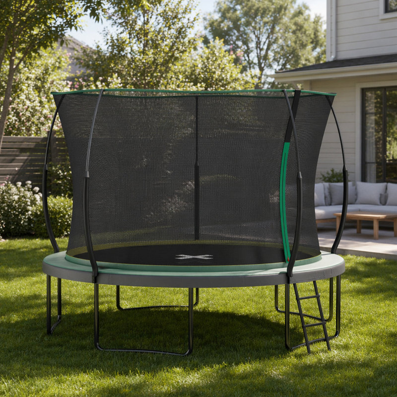 Trampoline 14 pi Springfree No Gap avec cordes élastiques pour une expérience de rebondissement sécuritaire, silencieuse et douce