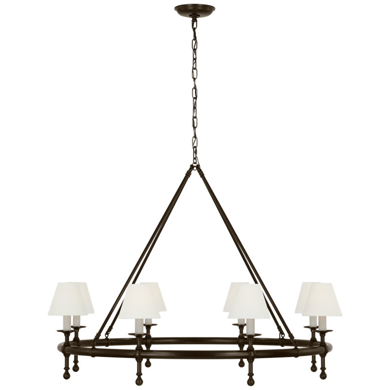 Classic 8 - Light Chandelier, Polished Nickel