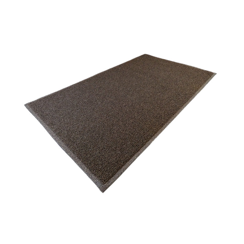 Tapis de porte d'extérieur antidérapant Krystiana, Kaki / Brun, L 36 po x L 60 po