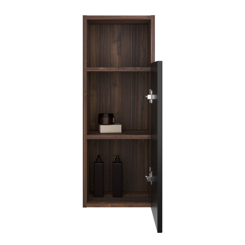 Bathroom Floating Side Cabinet, Wall-Mounted Storage Cabinet For Small Space, KD, Bathroom Storage