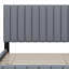 Lit plateforme tapissier avec lit gigogne-477070232