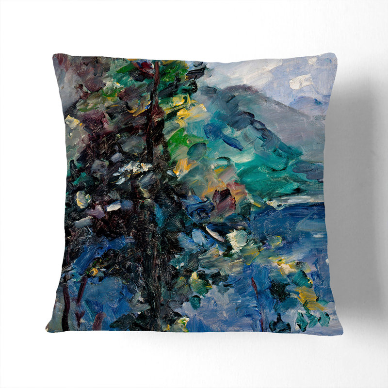 Walchensee Slopes Scatter Cushion, Black, 55cm H x 55cm W x 20cm D