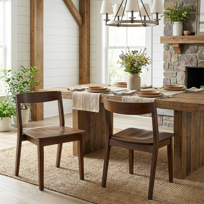 Chaise d'appoint en bois massif Ayslinn