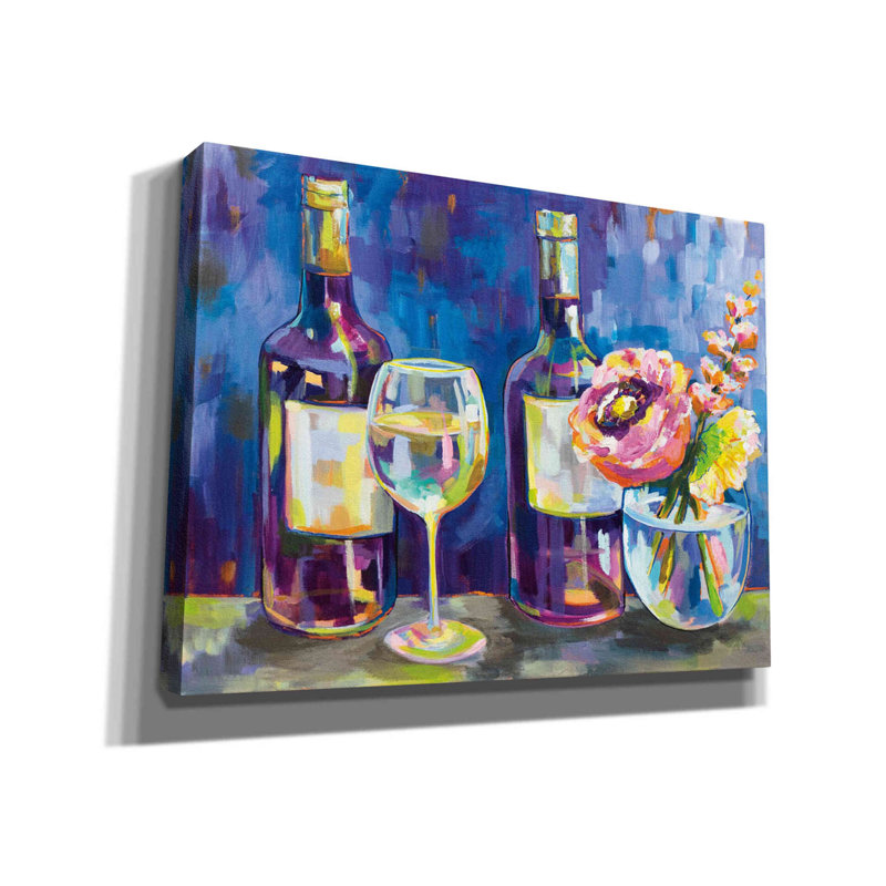 "Floral Party" par Jeanette Vertentes, art mural sur toile, H 12 po x l 16 po x P 0,75 po